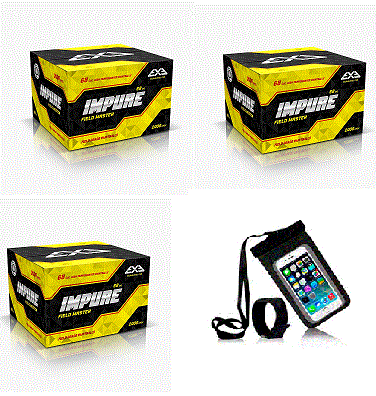 3 x Paintballs EXE Impure Cal. 68 + Bolsa impermeável para telemóvel- *Envio grátis ; 2 dias.